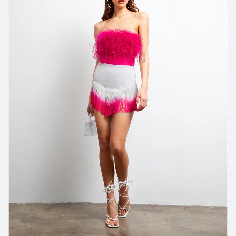Lisa Maree Swept Away Mini Skirt in Pink Ombre